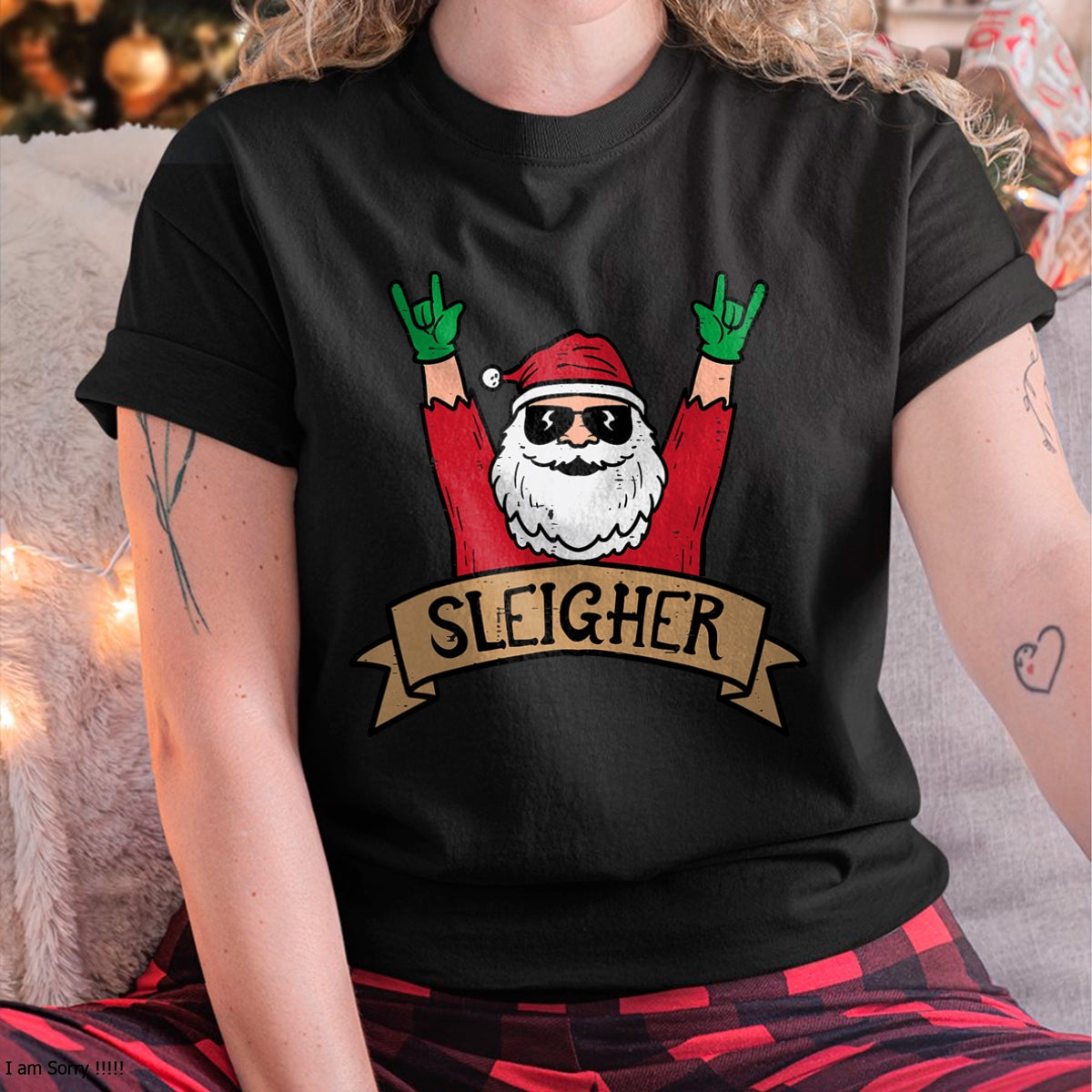 Christmas Sleigher Santa Rock Xmas Rocker Men Women Kids Boy T-Shirt - Christmas Unisex T-Shirt/Hoodie/Sweatshirt - SNOW00