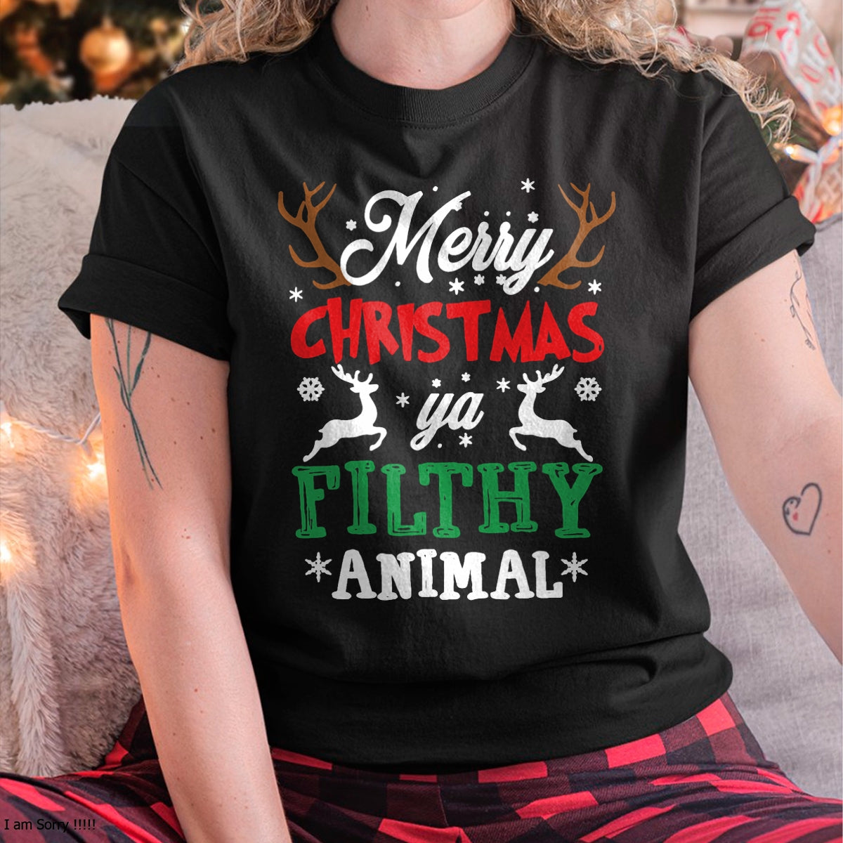 Merry Christmas Animal Filthy Ya Xmas Pajama T-Shirt - Christmas Unisex T-Shirt/Hoodie/Sweatshirt - SNOW00