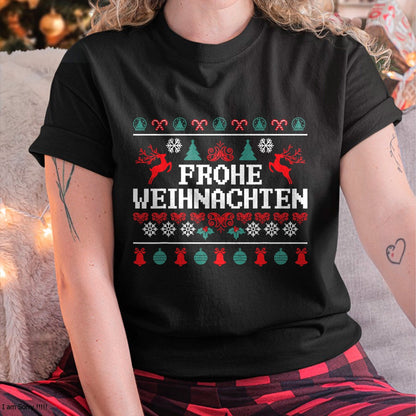 Frohe Weihnachten German Merry Christmas Holidays Germany T-Shirt - Christmas Unisex T-Shirt/Hoodie/Sweatshirt - SNOW00