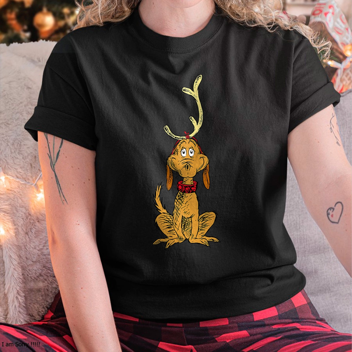 Dr. Seuss mens Classic Dr Seuss Reindeer Max T shirt, Black, Small US - Christmas Unisex T-Shirt/Hoodie/Sweatshirt - SNOW00
