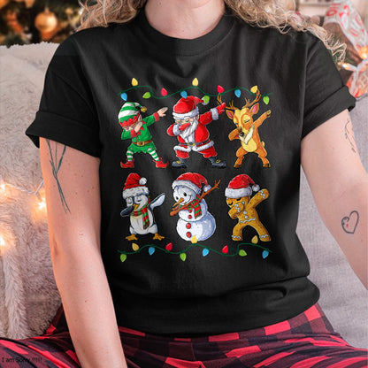 Dabbing Santa Elf Friends Christmas Boys Girls Men Xmas Dab T-Shirt - Christmas Unisex T-Shirt/Hoodie/Sweatshirt - SNOW00