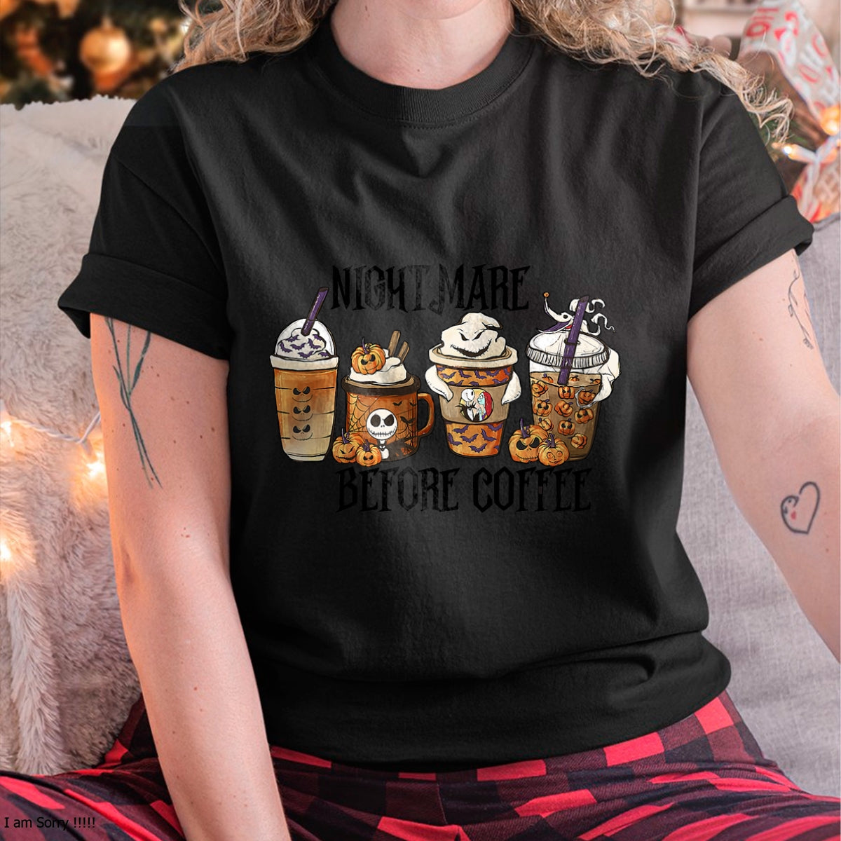 Nightmare Before Coffee Pumpkin Spice Halloween Costume T-Shirt - Christmas Unisex T-Shirt/Hoodie/Sweatshirt - SNOW00