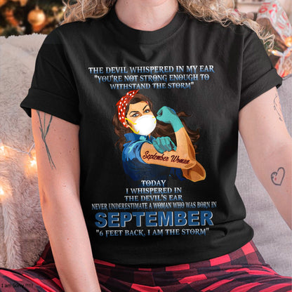 Never Underestimate A Woman Born In September – September Woman “I Am The Storm” - FMA / SNOW09 (SKU12-322-09)