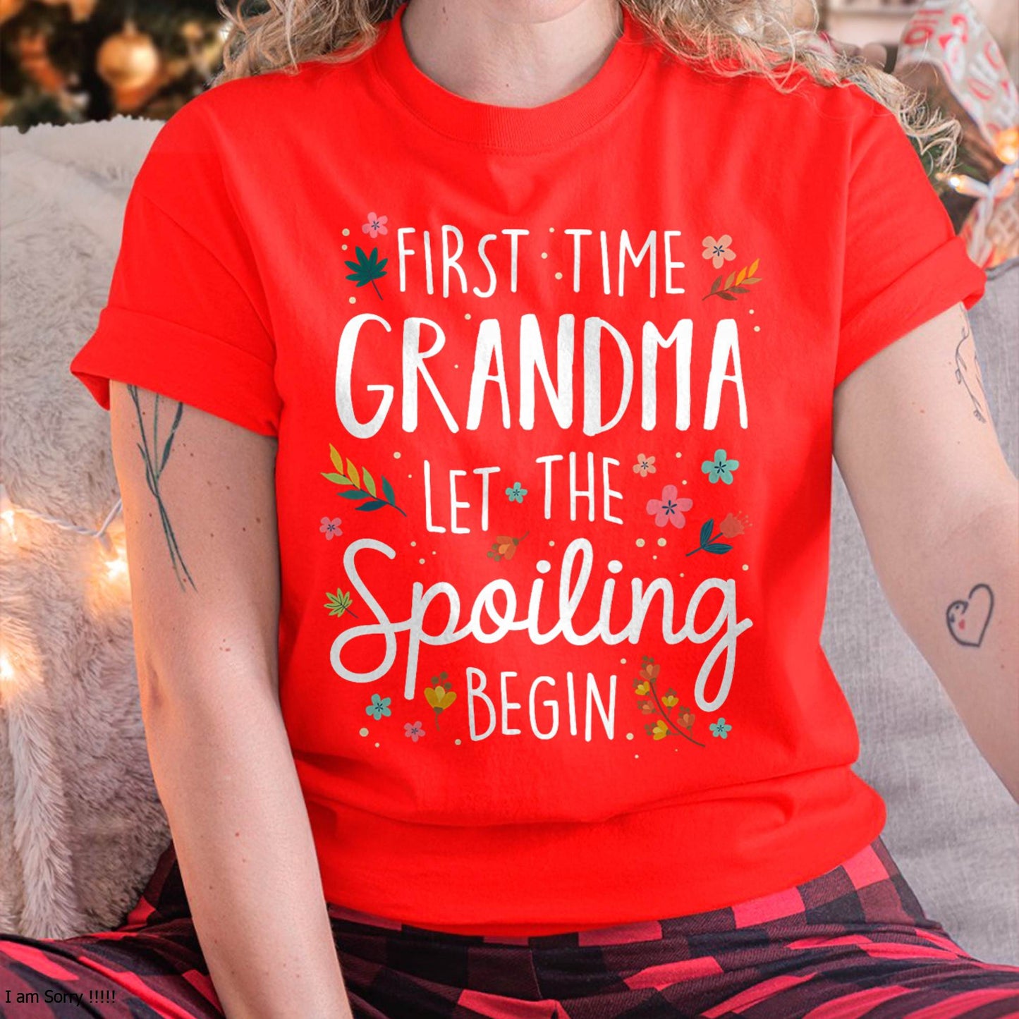 FIRST TIME GRANDMA T-SHIRT – PERFECT GIFT FOR NEW GRANDMAS - snow00 (SKU8-GRA00)