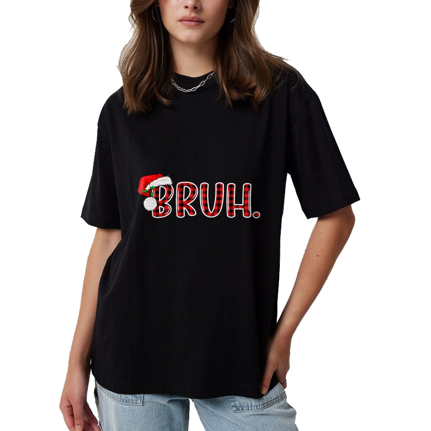 Bruh Funny Christmas Plaid Teens Boys Kids Xmas Pajamas T-Shirt - Christmas Unisex T-Shirt/Hoodie/Sweatshirt - SNOW00