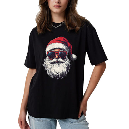 Cool Santa Claus Face Retro Sunglasses Christmas Men Boys T-Shirt - Christmas Unisex T-Shirt/Hoodie/Sweatshirt - SNOW00