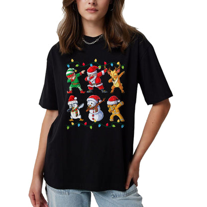 Dabbing Santa Elf Friends Christmas Boys Girls Men Xmas Dab T-Shirt - Christmas Unisex T-Shirt/Hoodie/Sweatshirt - SNOW00