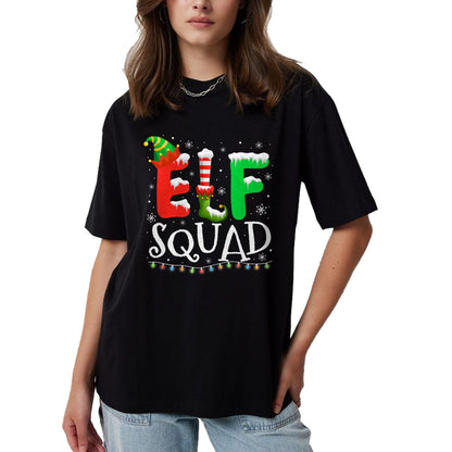 Elf Family Christmas Matching Pajamas Xmas Elf Squad T-Shirt - Christmas Unisex T-Shirt/Hoodie/Sweatshirt - SNOW00