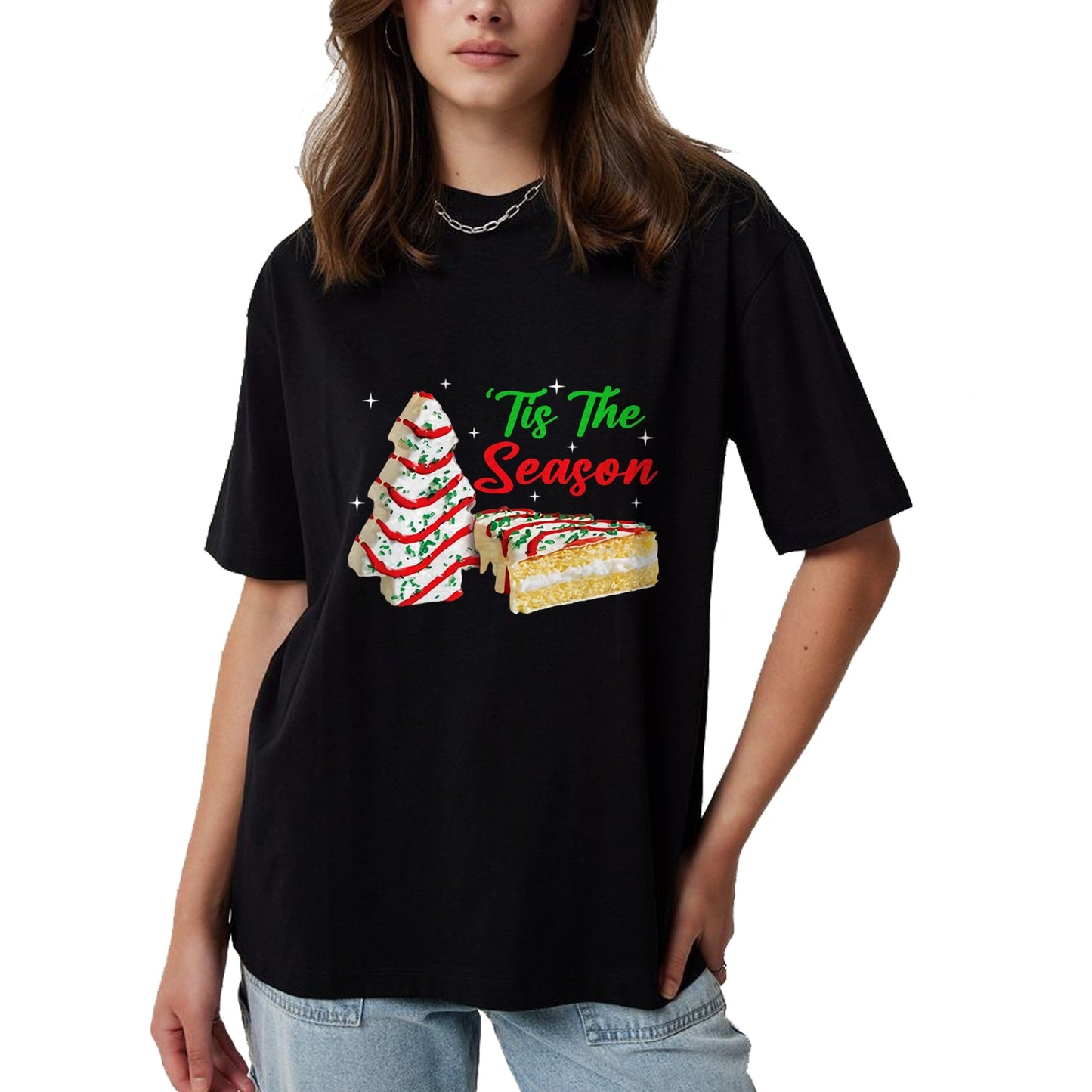 Funny Tis The Season Design Christmas Tree Cakes Debbie T-Shirt - Christmas Unisex T-Shirt/Hoodie/Sweatshirt - SNOW00