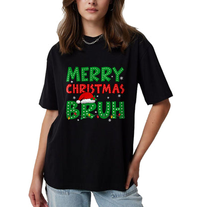 Bruh Meme Funny Saying Bro Greeting Teens Boys Men Christmas T-Shirt - Christmas Unisex T-Shirt/Hoodie/Sweatshirt - SNOW00