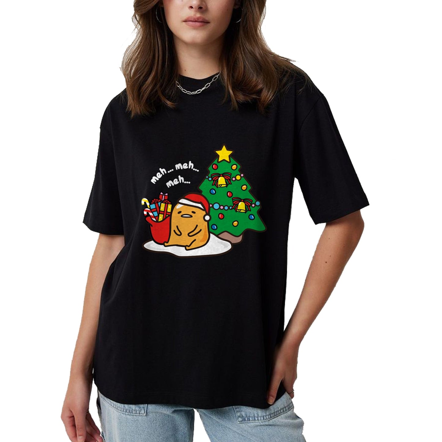 Gudetama Christmas Tree Hoodie Sweatshirt Pullover Hoodie - Christmas Unisex T-Shirt/Hoodie/Sweatshirt - SNOW00