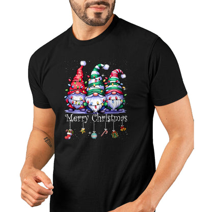 Cute Gnomes Merry Christmas Light Family Gnome Xmas Matching T-Shirt - Christmas Unisex T-Shirt/Hoodie/Sweatshirt - SNOW00