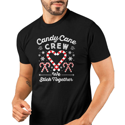 Christmas Candy Cane Heart Holiday Family Matching Pajama PJ T-Shirt - Christmas Unisex T-Shirt/Hoodie/Sweatshirt - SNOW00