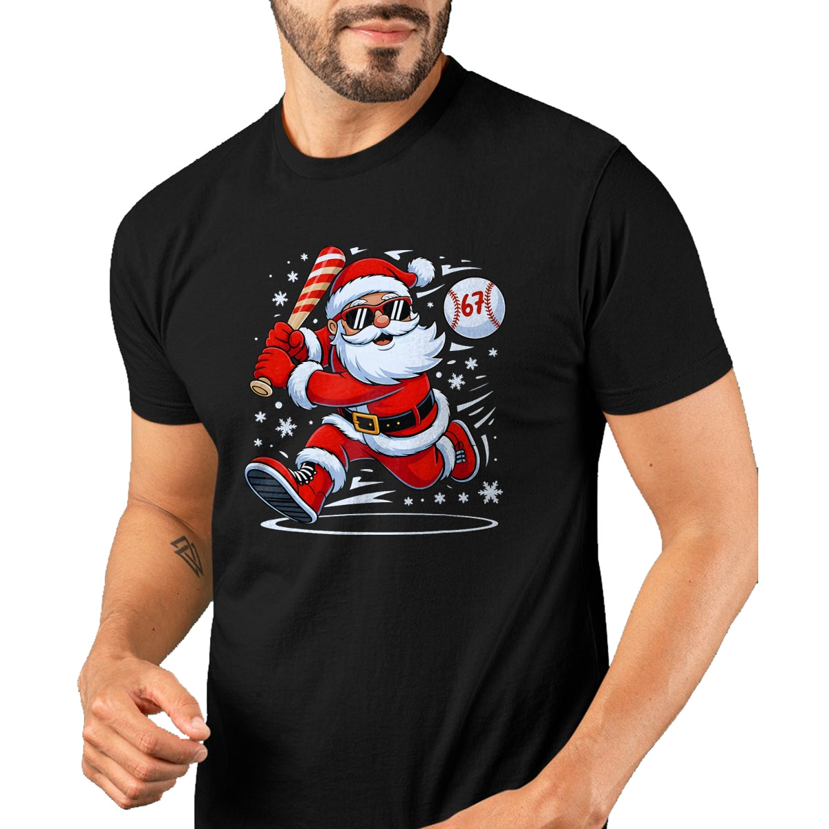 Funny Baseball Santa 67 Christmas Xmas Pajamas Boys T-Shirt - Christmas Unisex T-Shirt/Hoodie/Sweatshirt - SNOW00