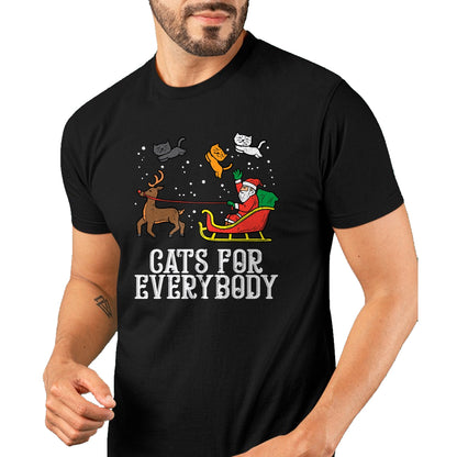 Cats For Everybody Christmas Cat Funny Xmas Women Santa T-Shirt - Christmas Unisex T-Shirt/Hoodie/Sweatshirt - SNOW00