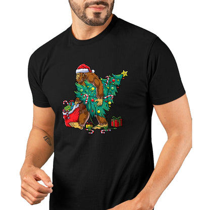 Most Wonderful Christmas Co Bigfoot Christmas Tree Lights Xmas Boys Men Sasquax T-Shirt - Christmas Unisex T-Shirt/Hoodie/Sweatshirt - SNOW00