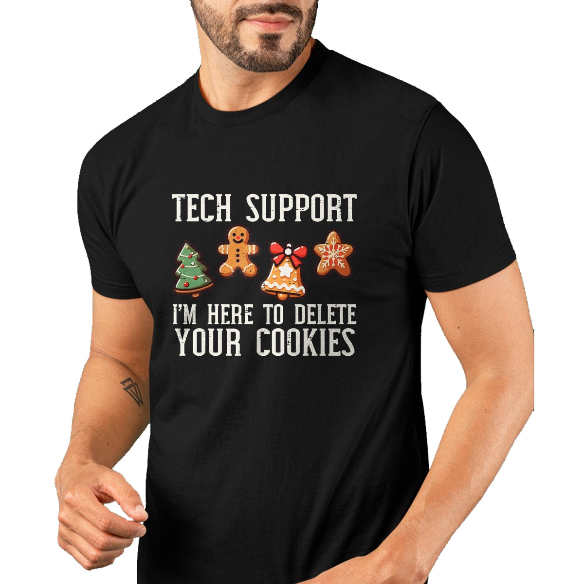 Christmas Tech Support Here To Delete Cookies Xmas Men Women T-Shirt - Christmas Unisex T-Shirt/Hoodie/Sweatshirt - SNOW00