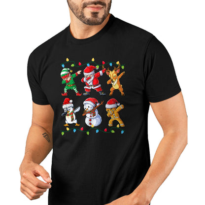 Dabbing Santa Elf Friends Christmas Boys Girls Men Xmas Dab T-Shirt - Christmas Unisex T-Shirt/Hoodie/Sweatshirt - SNOW00