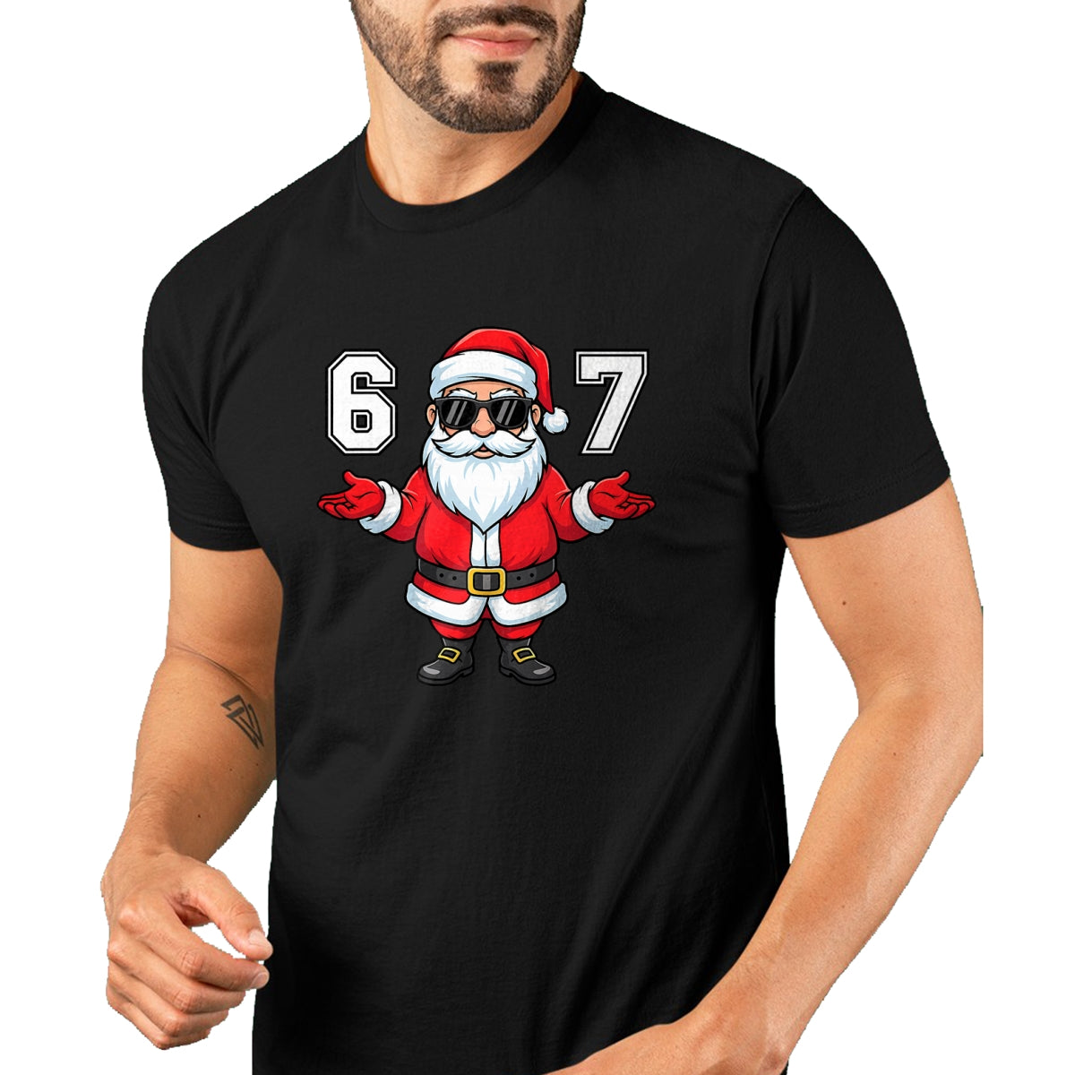 67 Meme Six Seven 6 7 Funny Santa Matching Xmas 67 Christmas T-Shirt - Christmas Unisex T-Shirt/Hoodie/Sweatshirt - SNOW00