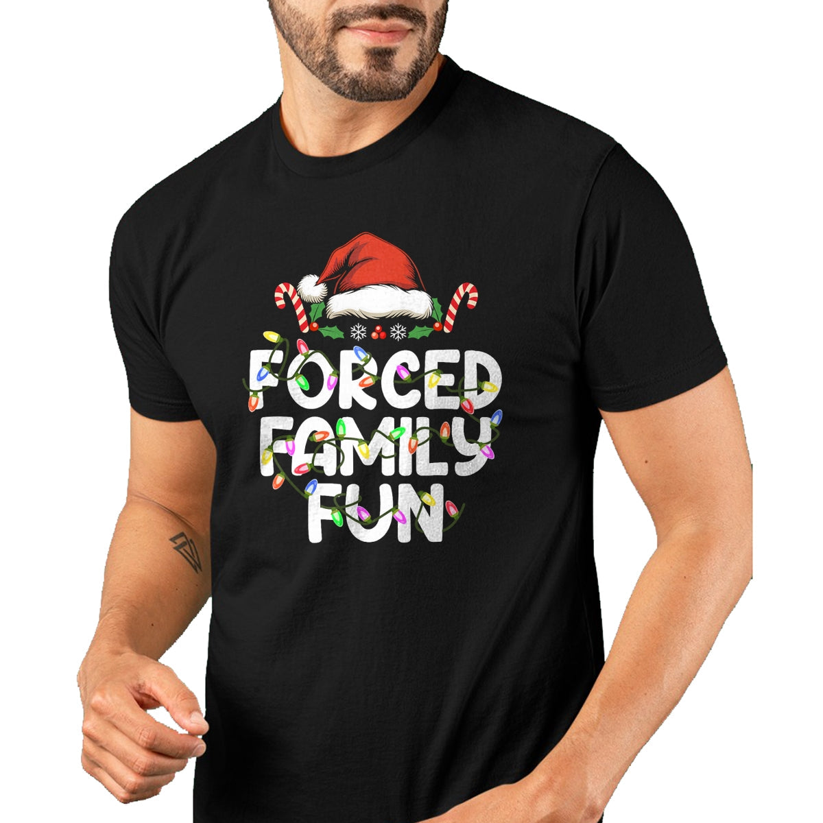Forced Family Fun Christmas Pajamas Funny T-Shirt - Christmas Unisex T-Shirt/Hoodie/Sweatshirt - SNOW00