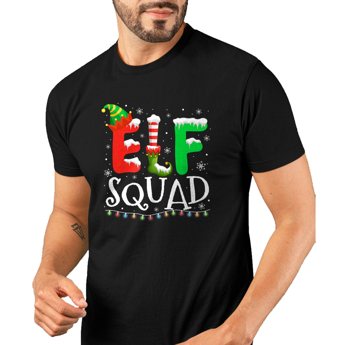 Elf Family Christmas Matching Pajamas Xmas Elf Squad T-Shirt - Christmas Unisex T-Shirt/Hoodie/Sweatshirt - SNOW00