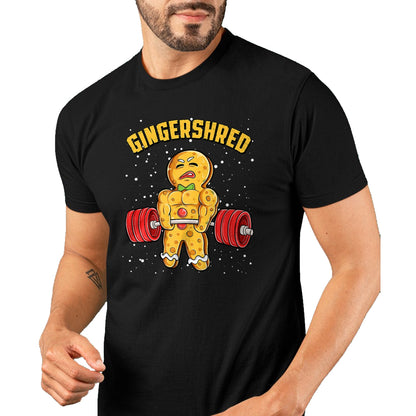 Gingershred Funny Gingerbread Man Gym Bodybuilding Christmas T-Shirt - Christmas Unisex T-Shirt/Hoodie/Sweatshirt - SNOW00