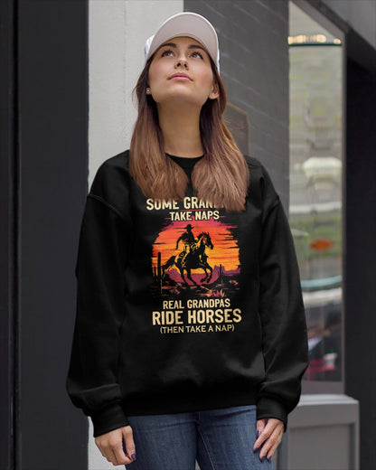 Some Grandpas Take Naps - Real Grandpas Ride horses T-Shirt