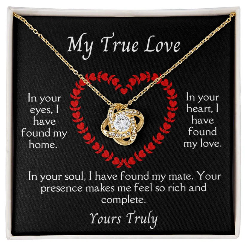 TO MY WIFE FROM HUSBAND - Premium Love Knot Necklace