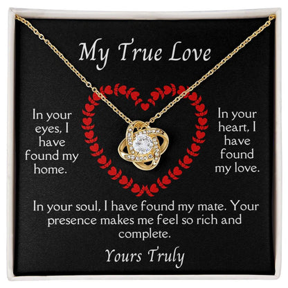 TO MY WIFE FROM HUSBAND - Premium Love Knot Necklace