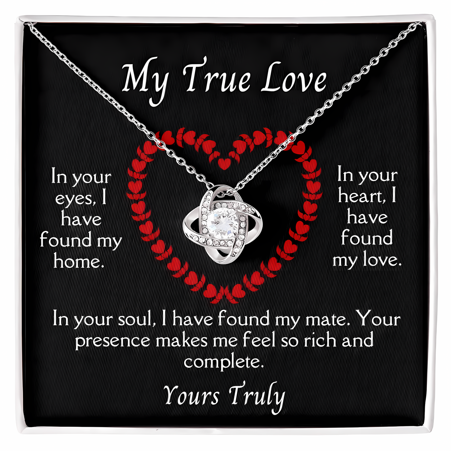 TO MY WIFE FROM HUSBAND - Premium Love Knot Necklace