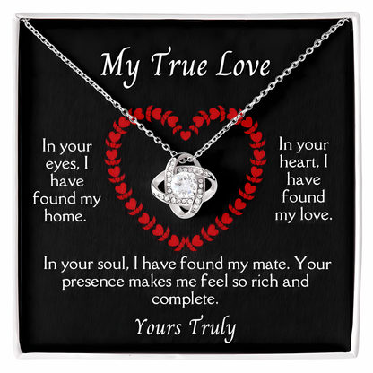 TO MY WIFE FROM HUSBAND - Premium Love Knot Necklace