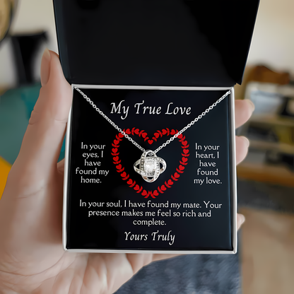 TO MY WIFE FROM HUSBAND - Premium Love Knot Necklace