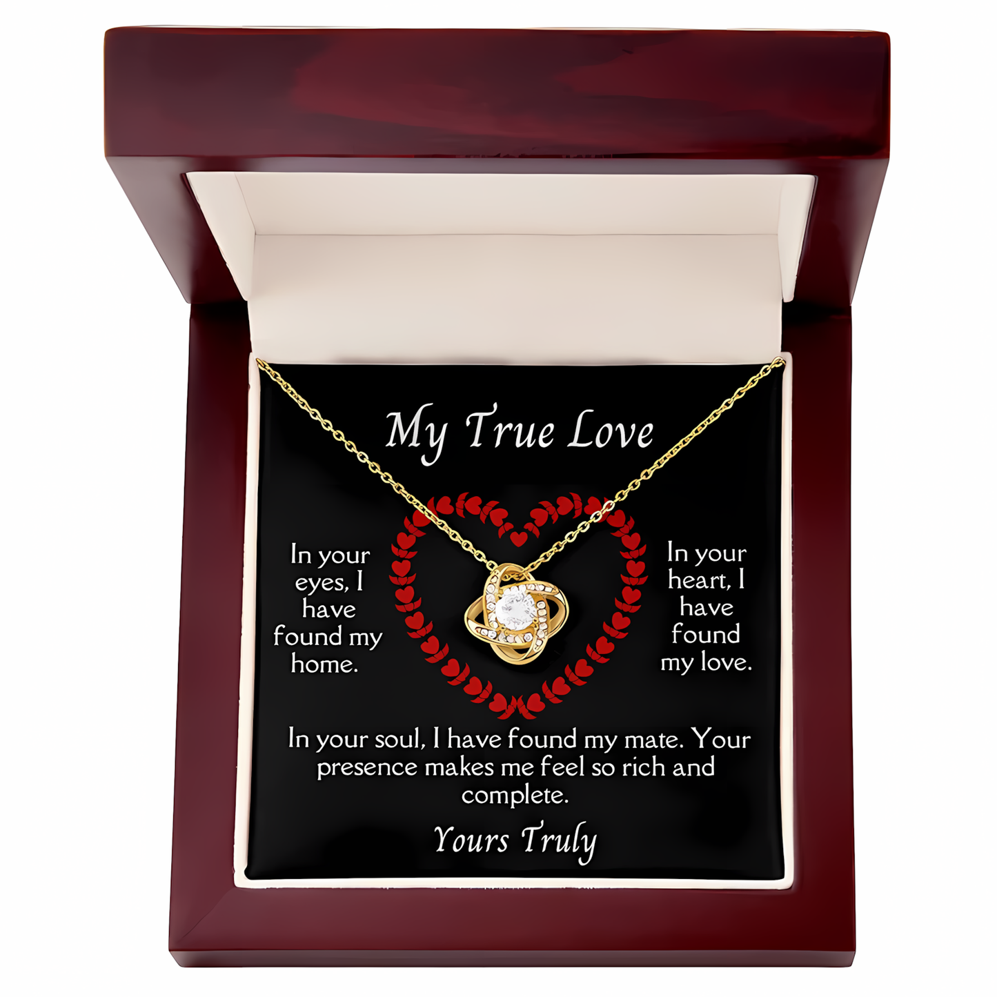 TO MY WIFE FROM HUSBAND - Premium Love Knot Necklace