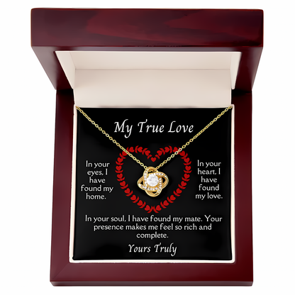 TO MY WIFE FROM HUSBAND - Premium Love Knot Necklace