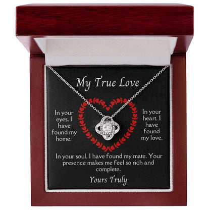TO MY WIFE FROM HUSBAND - Premium Love Knot Necklace