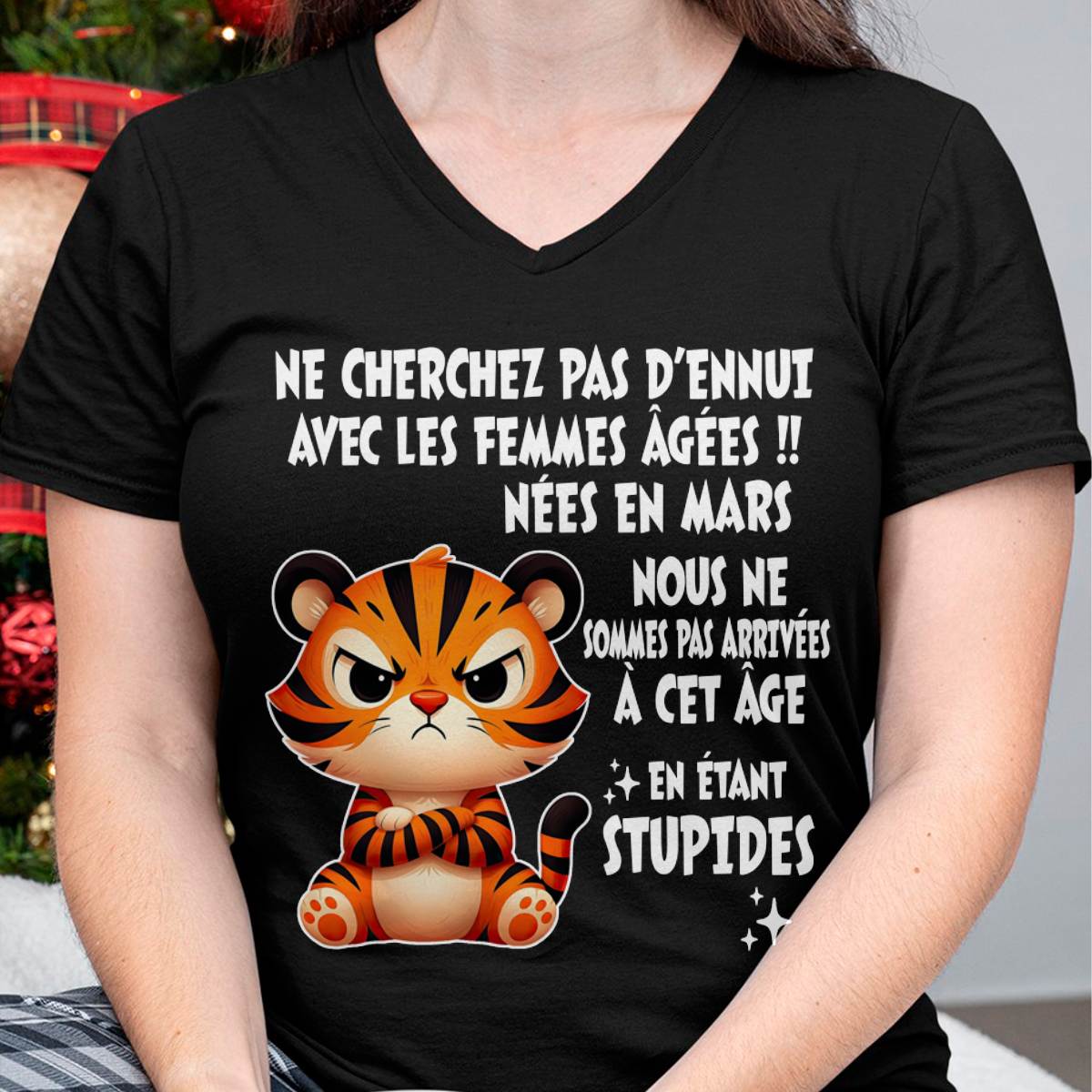 MARS T-SHIRT, NE CHERCHEZ PAS D’ENNUI AVEC LES FEMMES ÂGÉES - FMA SNOW03 (SKU2603-328-03)