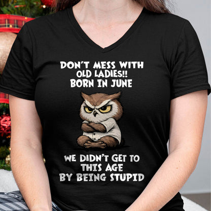 JUNE SHIRT DON'T MESS WITH OLD LADIES - SNOW06 (SKU2605-228-06)
