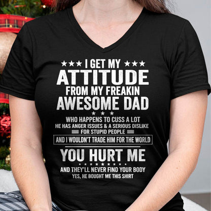 I WOULDN'T TRADE HIM FOR THE WORLD - GIFT T SHIRT FROM DAD FOR DAUGHTER - SNOW00 (SKU2604-67-00)