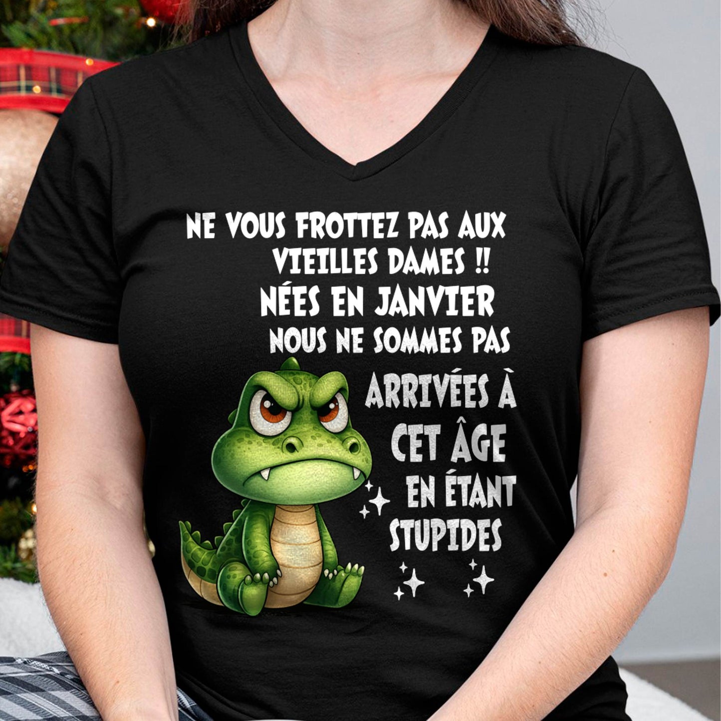 JANVIER SHIRT NE VOUS FROTTEZ PAS AUX VIEILLES DAMES - SNOW01 (SKU2605-124-01)