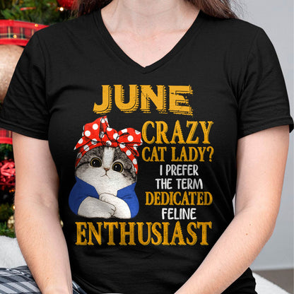 JUNE SHIRT, I PREFER THE TERM DEDICATED FELINE ENTHUSIAST - SNOW06 (SKU2607-315-06)