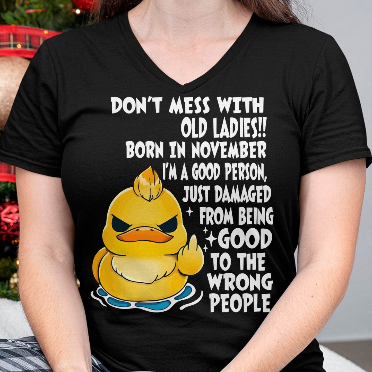 NOVEMBER SHIRT, DONT MESS WITH OLD LADIES - SNOW11 (SKU2603-199-11)