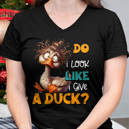 Do I Look Like I Give A Duck Funny Duck Meme T-Shirt
