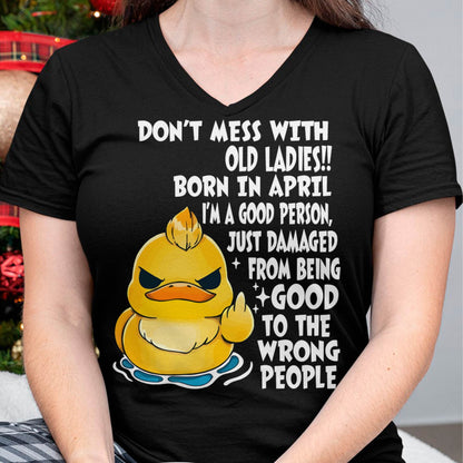 APRIL SHIRT, DONT MESS WITH OLD LADIES - SNOW04 (SKU2603-199-04)