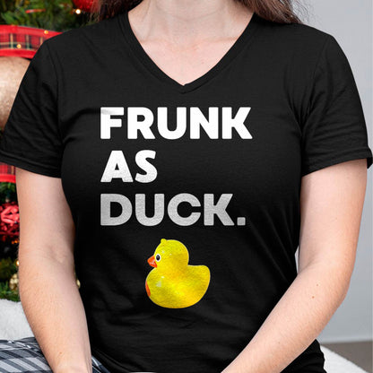Frunk as Duck Funny Rubber Ducky Drinking Meme Humor T-Shirt