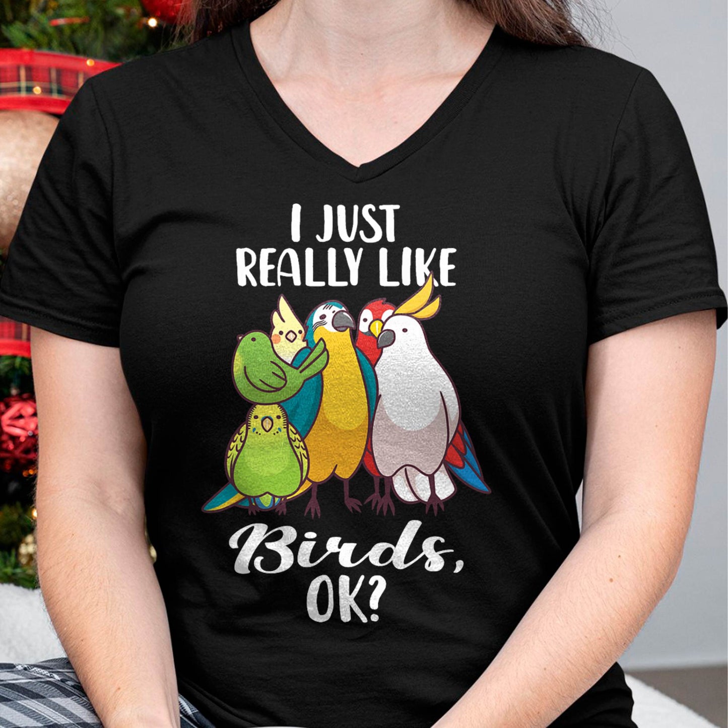I Just Really Like Birds Parrot Cockatoo Budgerigar T-Shirt