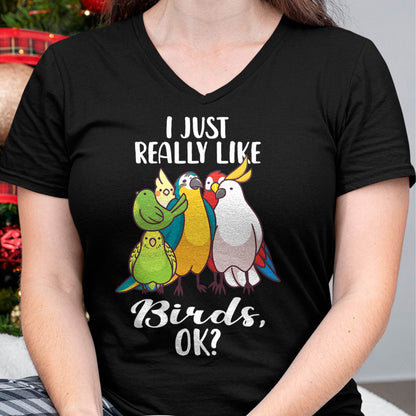 I Just Really Like Birds Parrot Cockatoo Budgerigar T-Shirt
