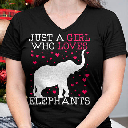 Elephant T-Shirt Elephant T-Shirt Just A Girl Who Loves Tee T-Shirt