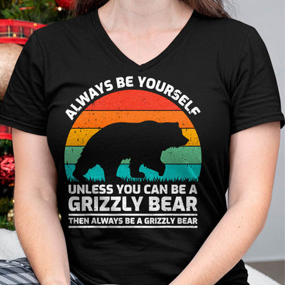 Vintage Grizzly Bear Animal Lover Retro Cute Grizzly Bear T-Shirt