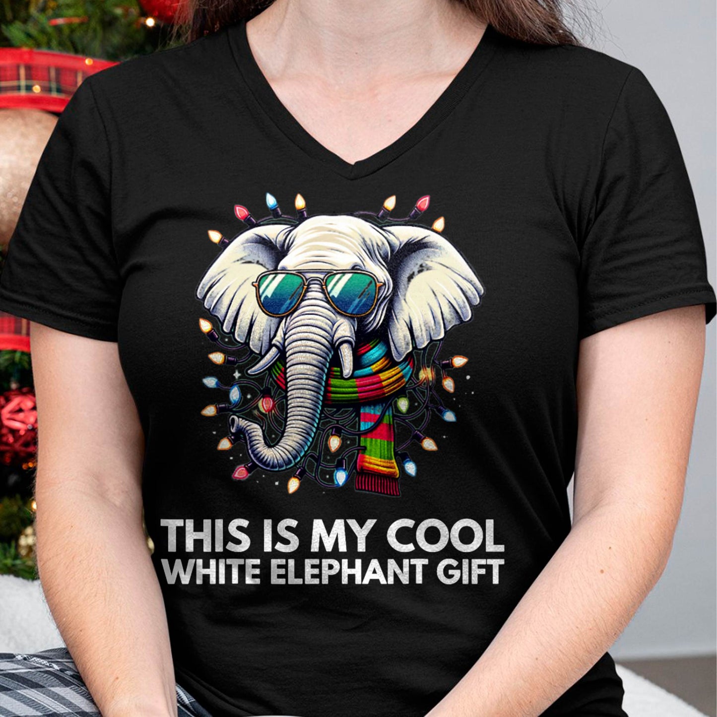 Funny White Elephant Wrapped Elephant Dumb T-Shirt