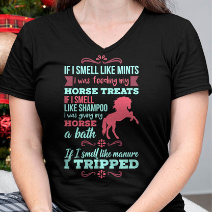 If I Smell Like Mints T-Shirt - Funny Horse Quote T-Shirt